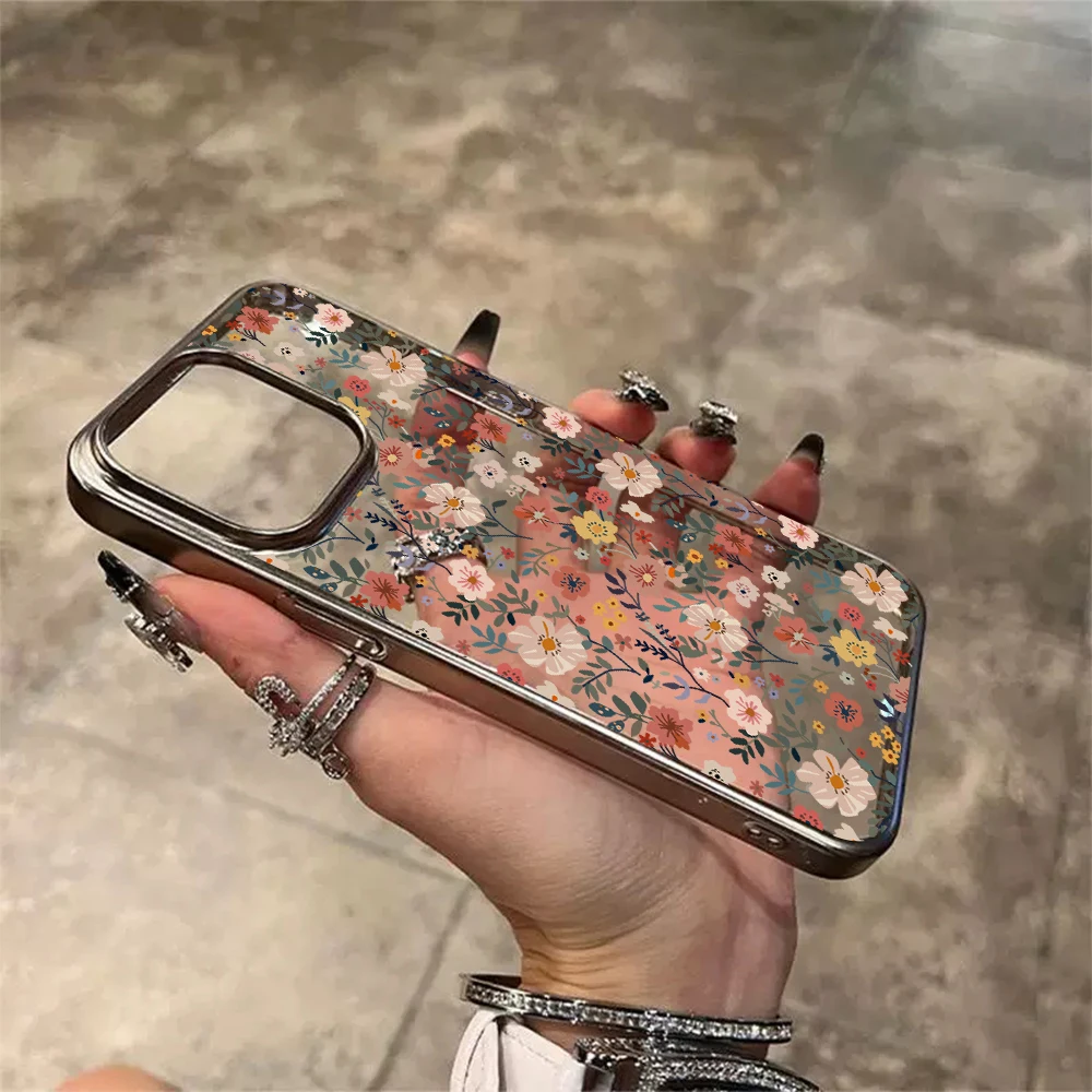 Blumen-Handyhülle für iPhone 17 15 16 Pro Max Hüllen iPhone 15 14 13 12 11 17 Pro Max Plus Transparente Beschichtung Stoßfeste Hüllen – Detail 9