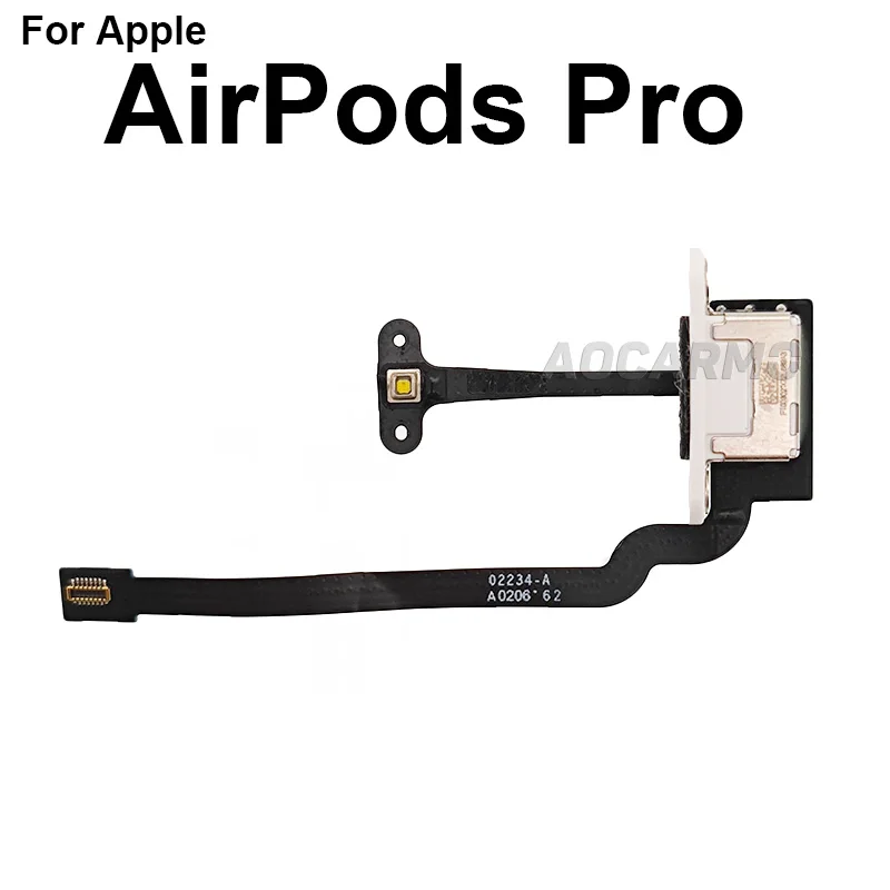 Aocarmo For Apple AirPods 1 2 3 Pro A2190 Earphone Battery Compartment Charging Port Charger Dock Lightning Interface Connector