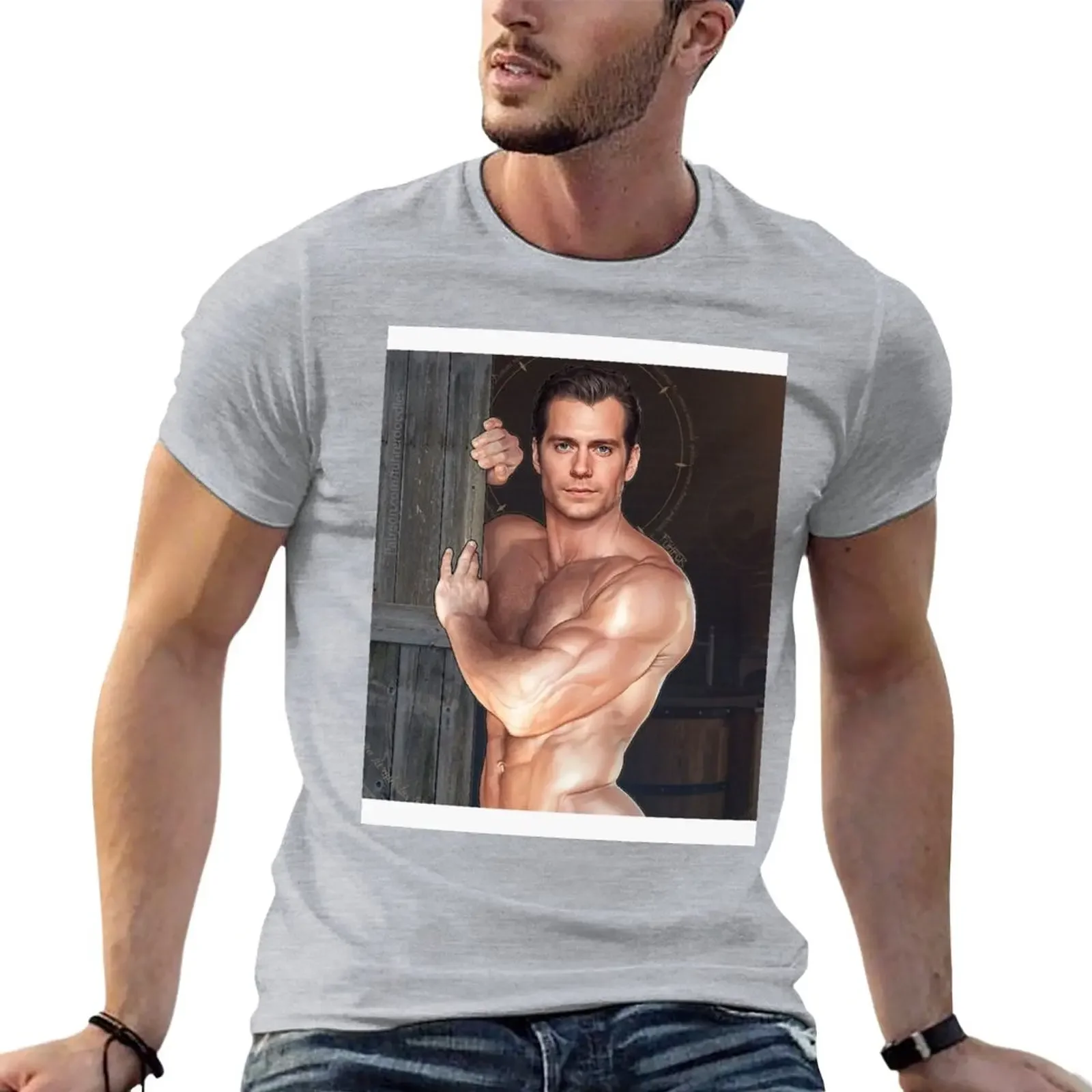 New Henry Cavill T-Shirt sublime t shirt oversized t shirt t shirt for men 2024 new arrival round neck cotton heavyweight manga