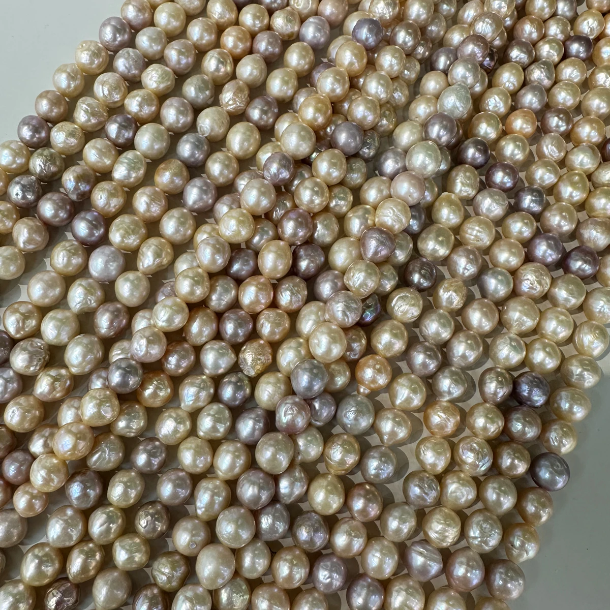 9-11mm Candy-Colored Baroque Near-Round Natural Freshwater Pearls Beads for Jewelry Making DIY Necklace Bracelet Accessories