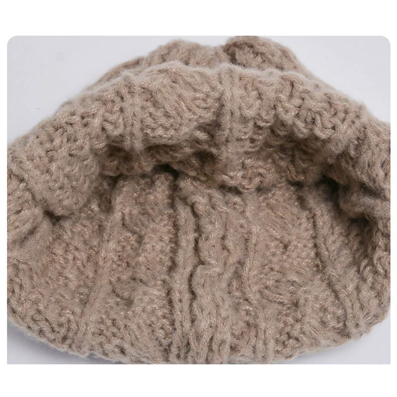 Set sciarpa cappello lavorato a maglia invernale per donna berretto termico in pile berretto da neve caldo berretti da sci a prova di freddo