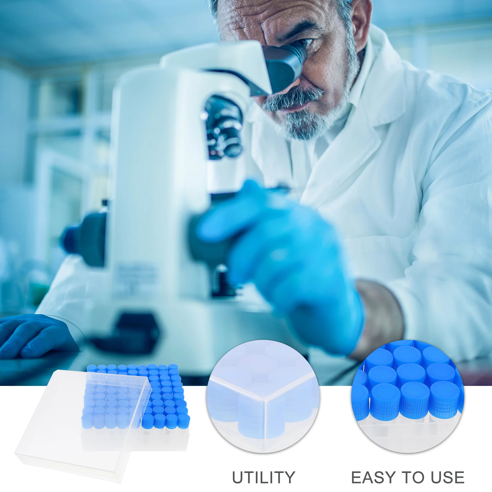 1.8ml Cryogenic Vials Freezing Tubes Sturdy Safe Design Ideal for Sample Collection Storage in Medical Research Facilities