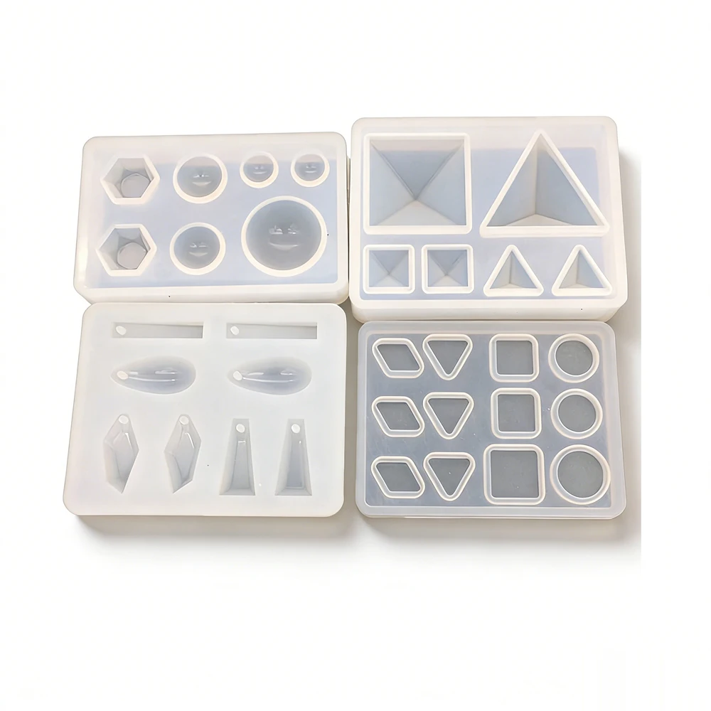 Liquid Resin Silicone Mold DIY Geometric Triangle stud earring for jewelry pendant Resin Silicone Mould  epoxy resin mold