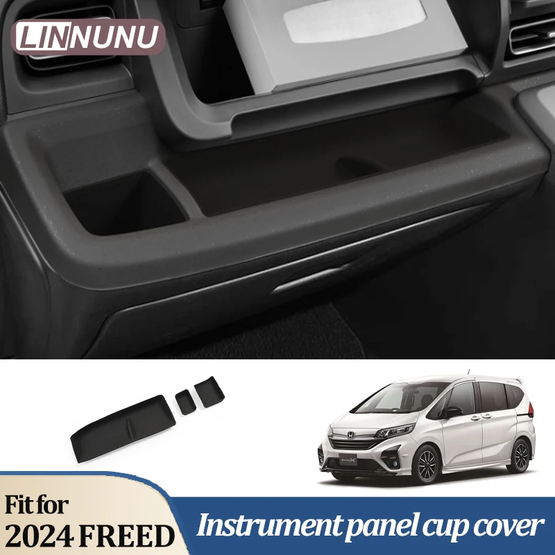 Linnunu Fit for Honda Freed2024 Accesorios Para Auto Instrument Panel Mat Non-Slip Shock-Absorbing Silicone Mat Car Interior Decorative Protective Mat Dustproof Mat Storage Storage Mat