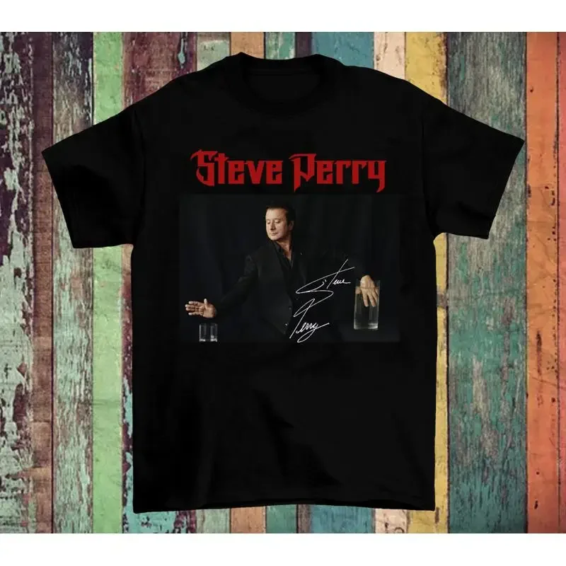 Neues Steve Perry Signature For Fan schwarzes T-Shirt in allen Größen