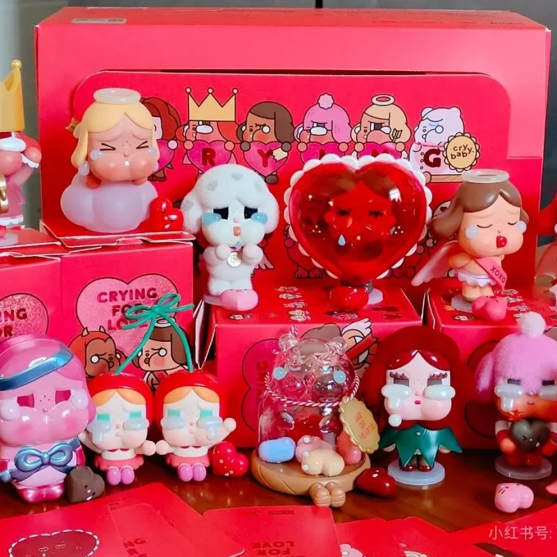 Original crybaby chorando para a série de amor caixa cega kawaii caixa misteriosa quente anime figura decoração presentes do dia dos namorados