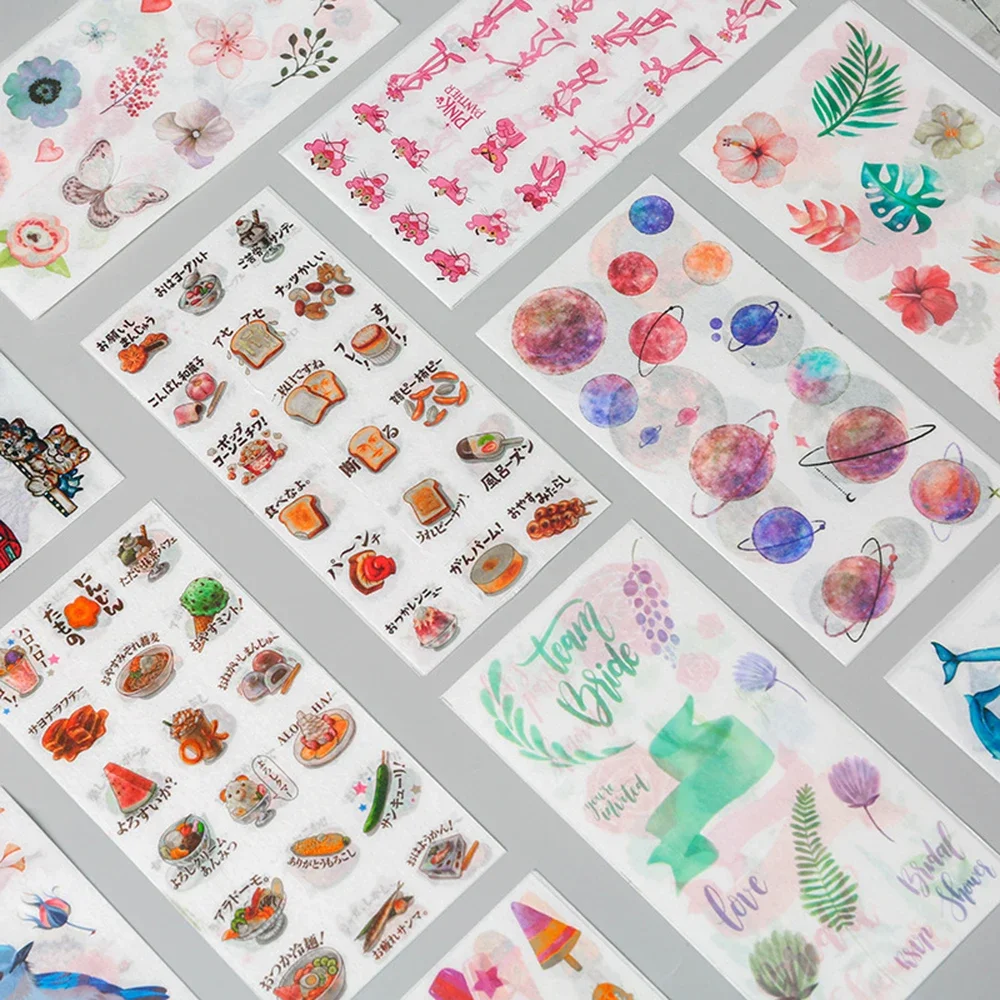 

3 Sheets Planet Animal Cuisine Stickers DIY Scrapbooking Photo Albums Handbook Decorative Stickers Stationery