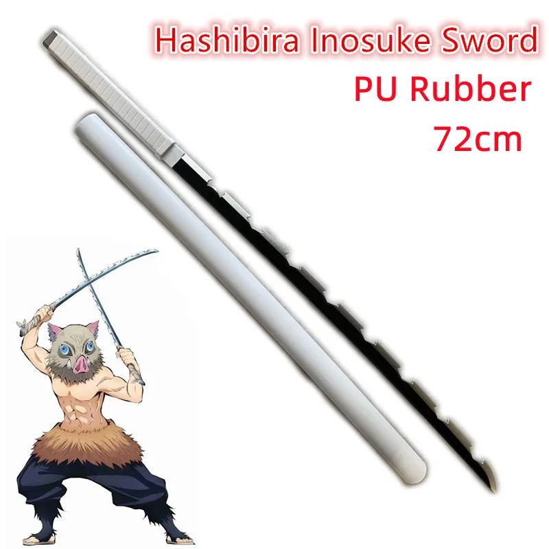 Demon Slayer Katana Kimetsu No Yaiba Sword Kyoujurou Giyuu Blue Zenitsu Cosplay Weapon Props Decoration Safety Rubber