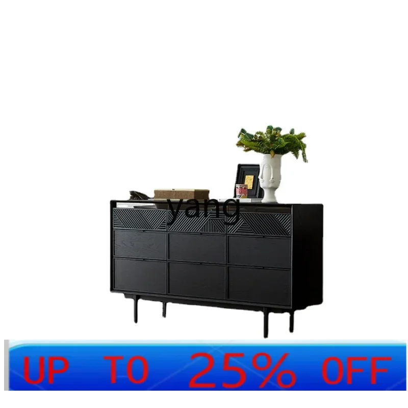 

LTT Light Luxury Solid Wood Nine-Drawer Cabinet Home Living Room Retro Large Capacity Storage Cabinet