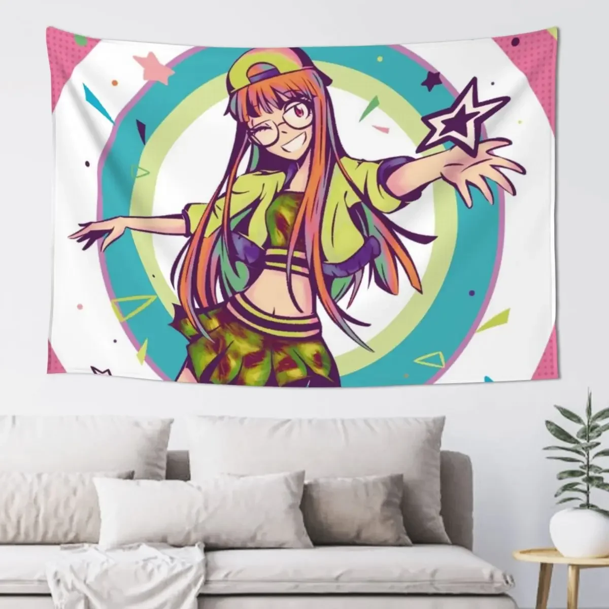 

Copia de Dancing Futaba Tapestry Room Decoration Aesthetic House Decor Wall Hangings Decoration Tapestry