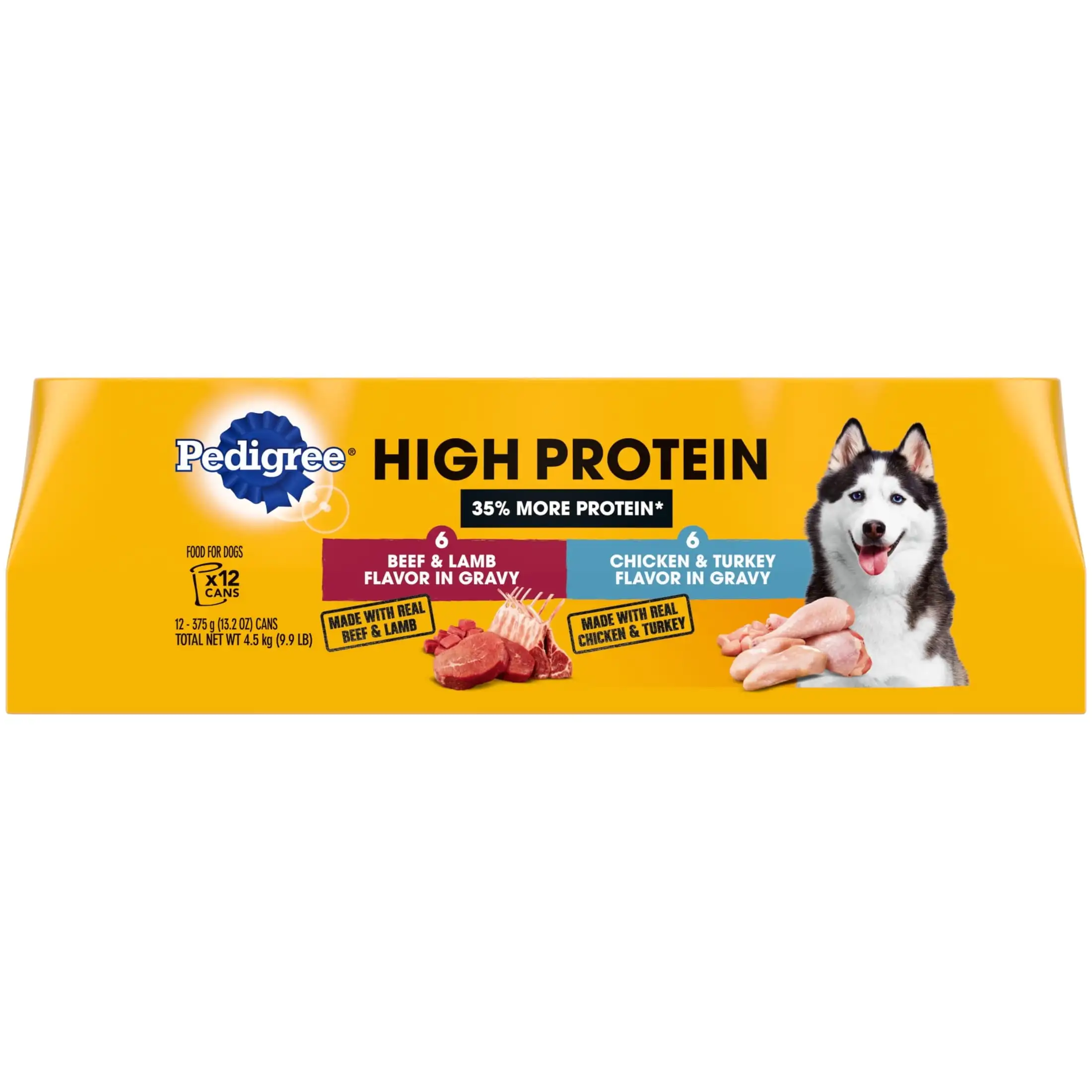 

High Protein Wet Dog Food Variety Pack, 13.2 oz Cans (12 Pack)