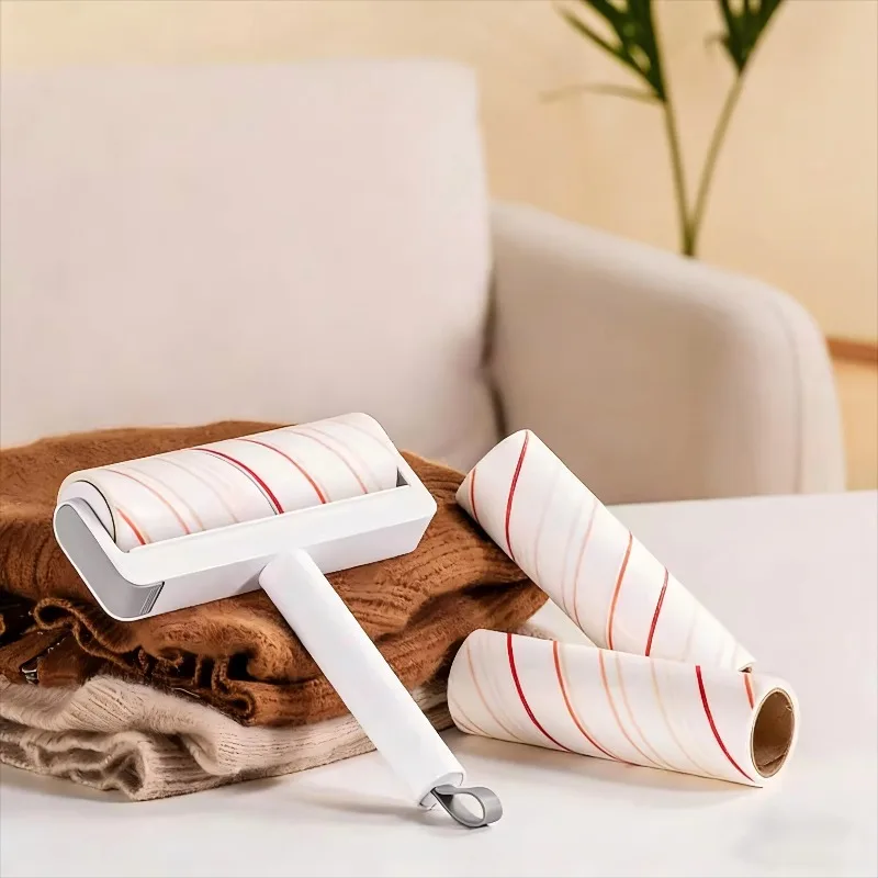 Paper-based hair remover with telescopic aluminum rod, portable hand-held hair remover