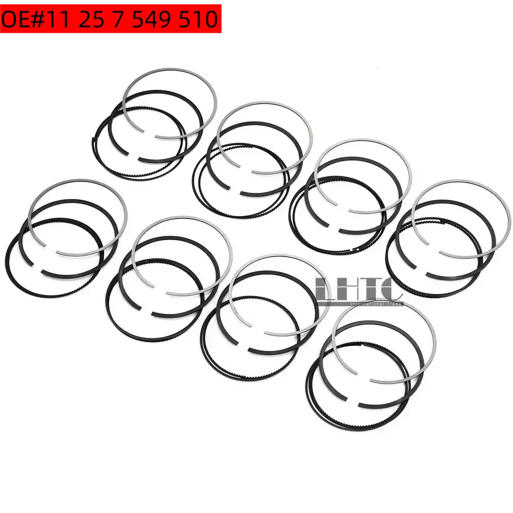 

STD 8pcs Piston Rings Set OE# 11 25 7 549 510 For BMW 550i 750i X5 4.8 N62B48 E60 E61 E65 E53 E70