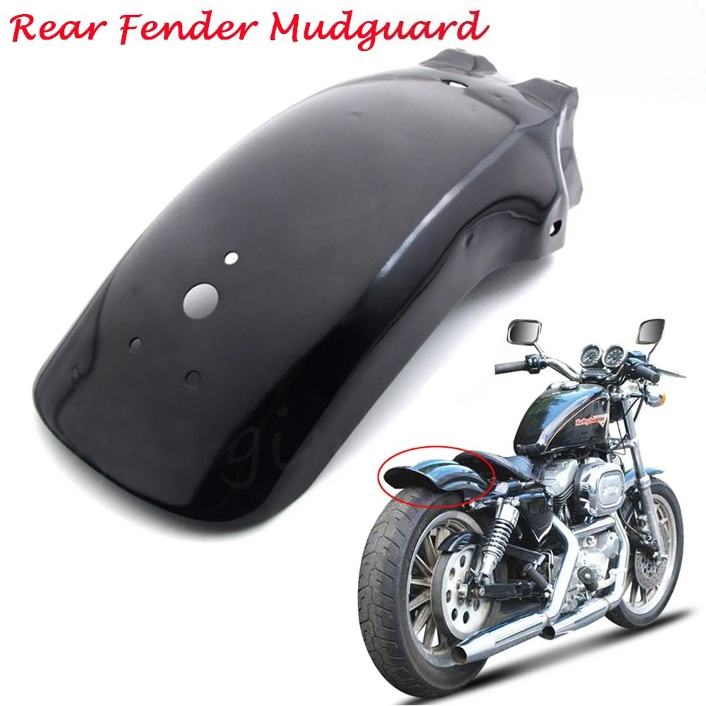 Parafango posteriore universale per moto, protezione in metallo per Harley Bobber Chopper, 1 pezzo