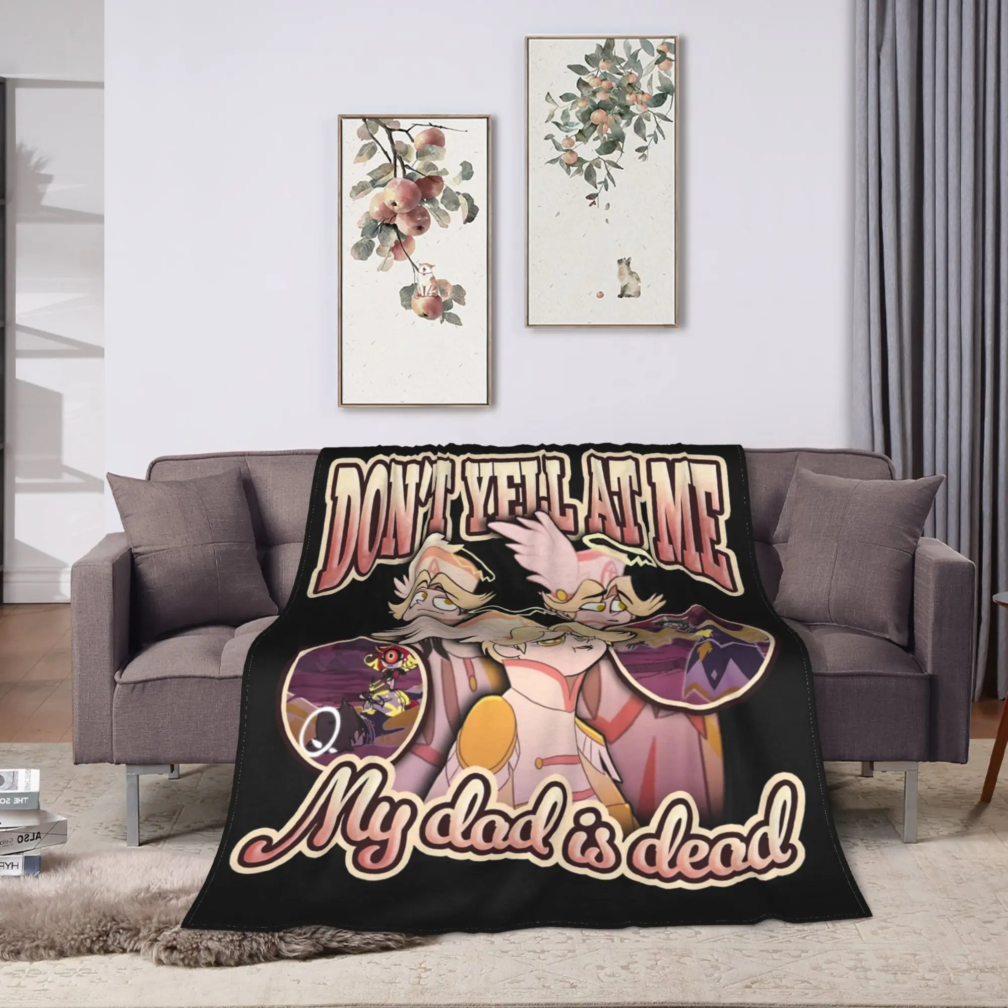 Hazbins Hotels Abel Blankets Fleece Spring Autumn   Multifunction Lightweight Throw Blanket for Bed Car Bedspread