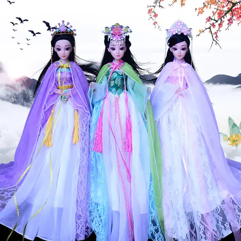 Ancient Dress Doll Chinese Imperial Concubine Court Fairy Suit Joints Beautiful Girl Princess Dolls with Clothes