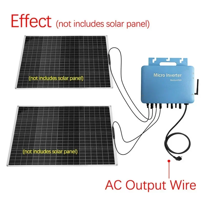 Pure Sine Wave Micro Grid Tie Inverter 1200W 1300W 1400W 1500W MPPT Solar PV Grid Tie System for Home Use Solar Inverter