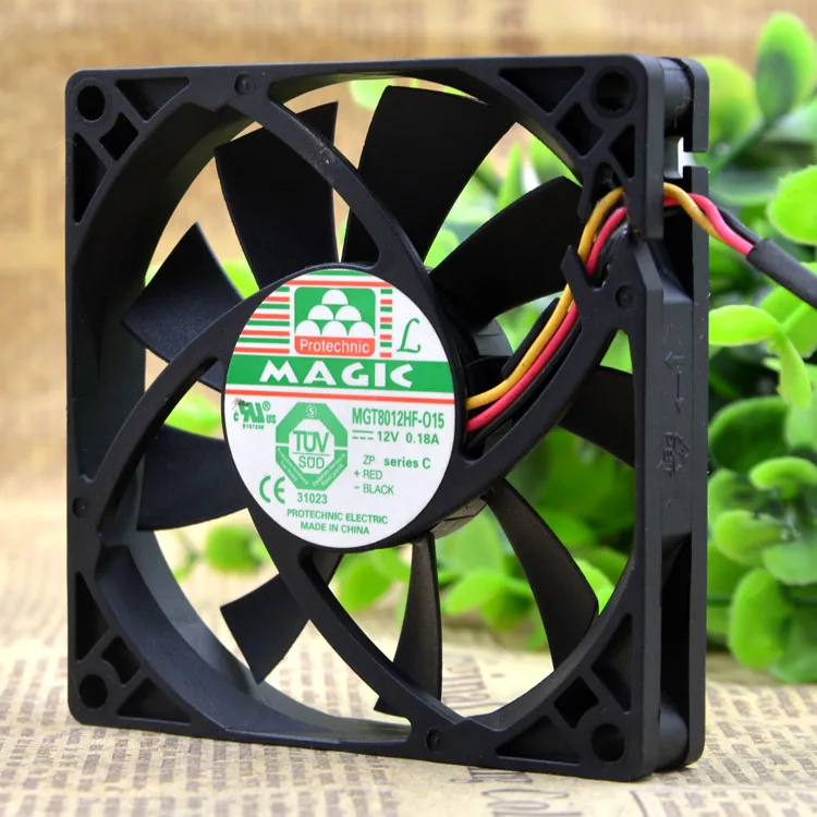 

MAGIC MGT8012HF-O15 12V 0.18A 8015 8CM 3WIRES CASE CPU FAN