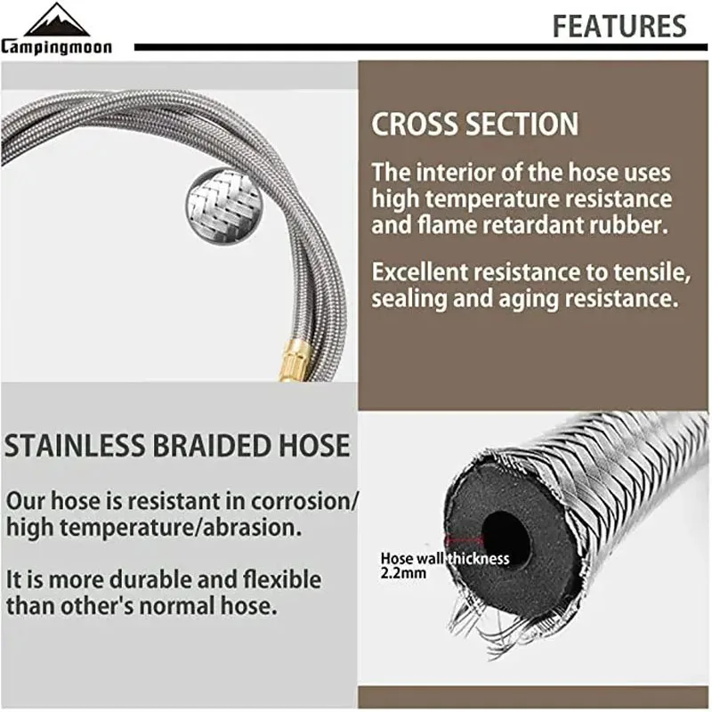 Cookware BBQ Picnic Cooking Cooker Cookware Gas Burner Outdoor Gas Stove Burner With Adapte