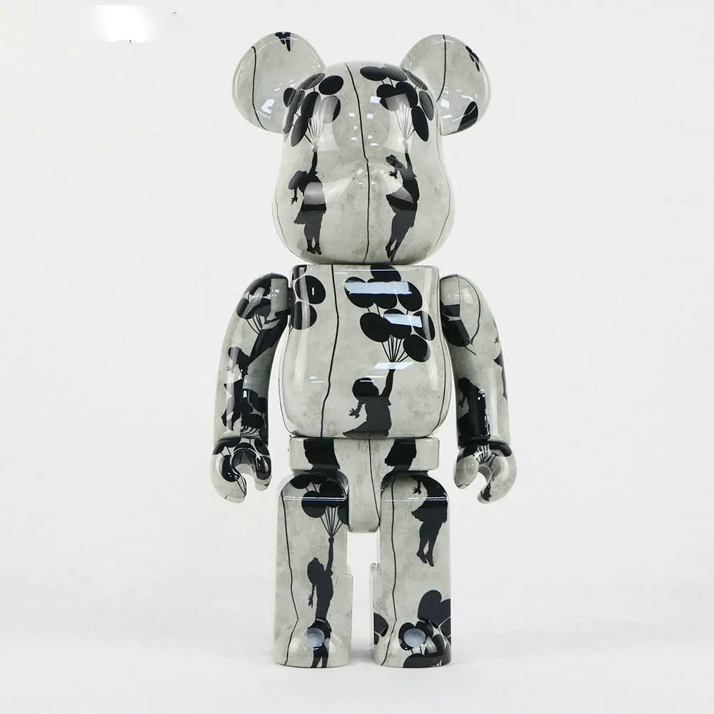 Bearbrick Banksy بالون فتاة بنة الدب 400% 28 سنتيمتر دمية الموضة العنف دمية دب حلية هدايا لعيد الحب