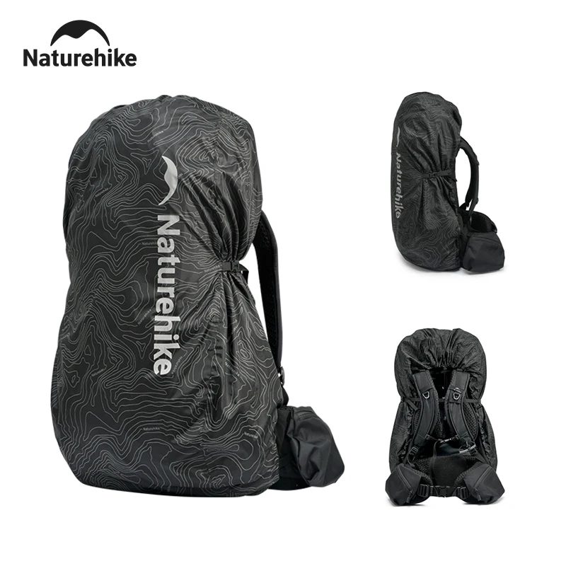 Naturehike 30-60L Waterproof Bag Cover Outdoor Hiking Cycling Rain Cover Ultralight Refletive Climbing Luggage Bags Dust Covers