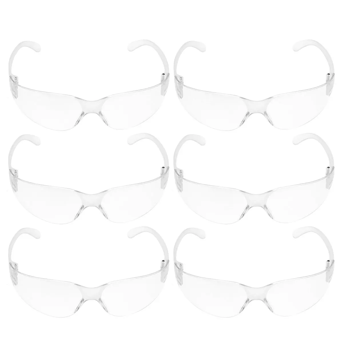 12Pcs Protective Eyewear Clear Safety Glasses Anti-Spittle Impact Resistant Goggles Industrial Welding Laboratory Use