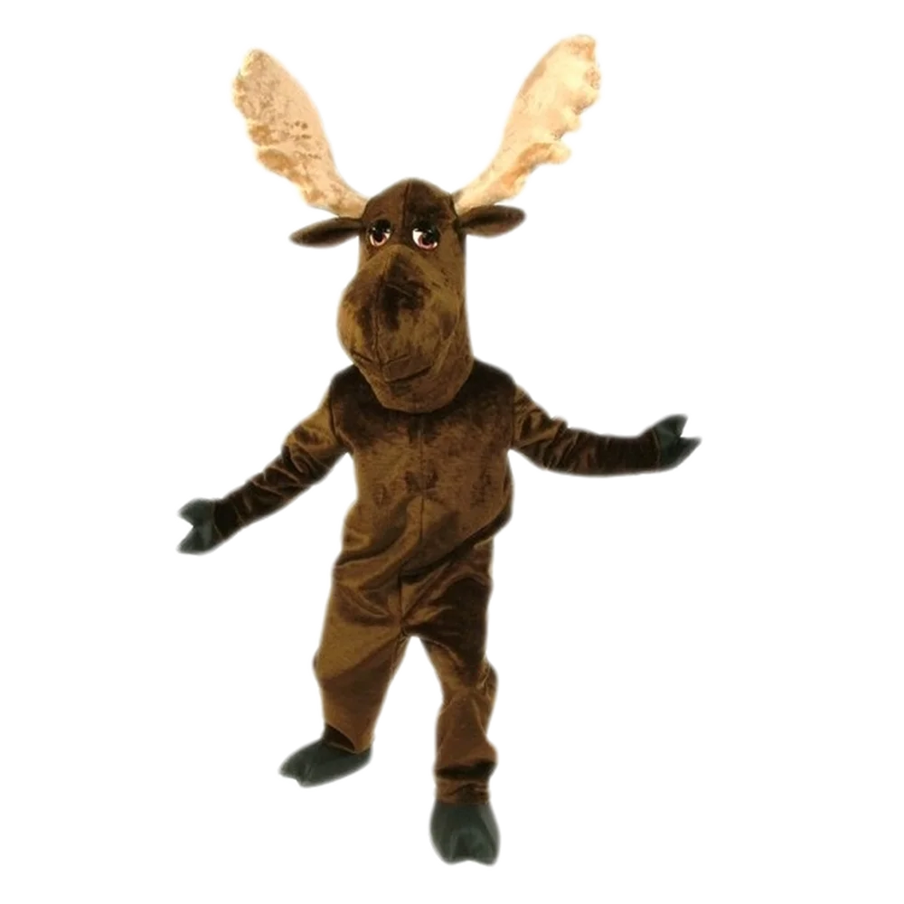 Newest Christmas Mascot Moose Mascot Costume Adult Size Cartoon Character Holiday Carnival Party Outfit Suit Fancy Dress SW847