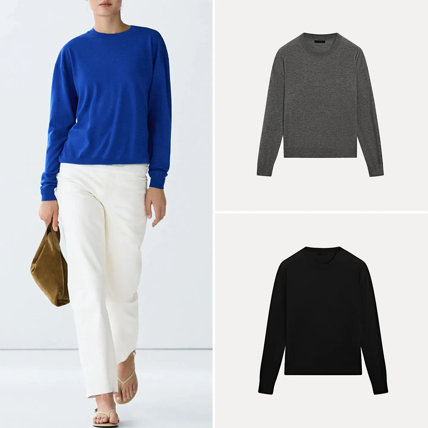 Fashionable Casual Style Long Sleeve round Neck Knitted Sweater Women's Autumn Wear ZADATA Brand Comfortable Fit Other Material