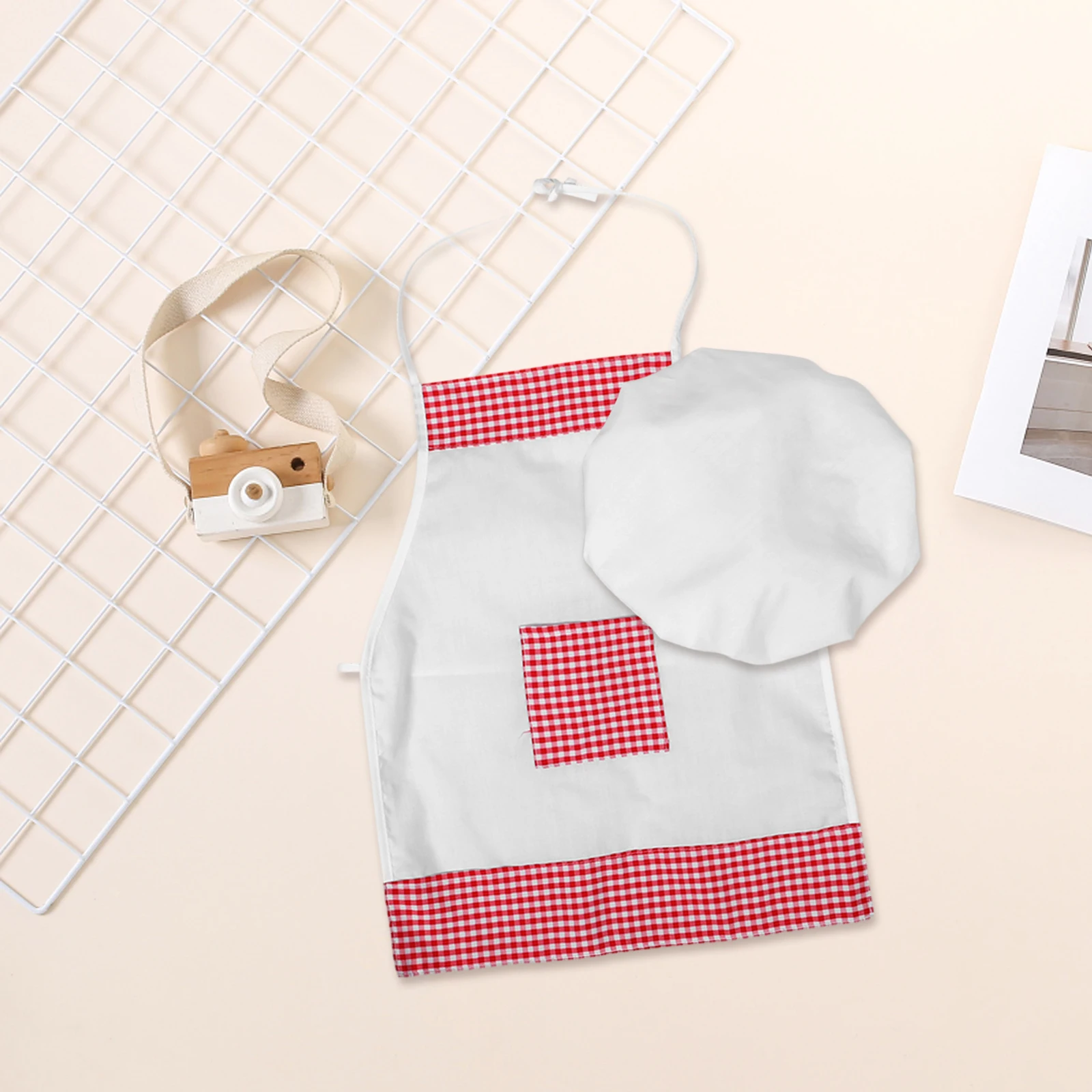 

1 set Baby Photography Kids Chef Costume Hat Dress Apron Newborn Photo Outfit Toddler Chef Costume Toddler Clothes Child Set