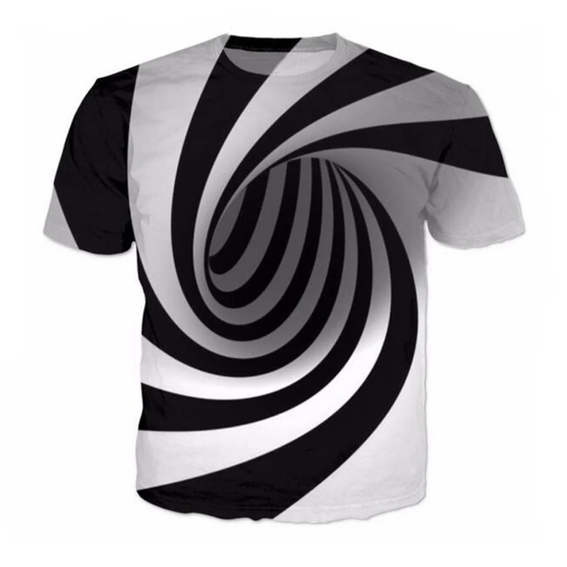 Hypnosis Dizziness Funny T-Shirts 3D Print Men's Women Short Sleeves T Shirt Streetwear Harajuku Y2k Tops Tees Unisex Clothing