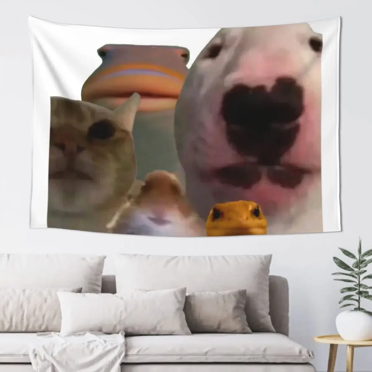 

facetime with animals Tapestry Wall Decoration Kawaii Room Decor Room Decor Aesthetic Tapestry