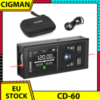 CIGMAN CD-60 Bilateral Laser Distance Meter, 393ft/120M Bilateral Measurement, with M/in/Ft Multiple Units