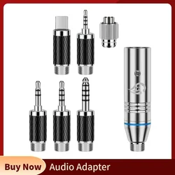 Headphone Audio Adapter USB C XLR 2.5 3.5 4.4 6.35mm Jack Plug 7 In 1 Multi-Function For HiFi Cable Self-Locking Connector