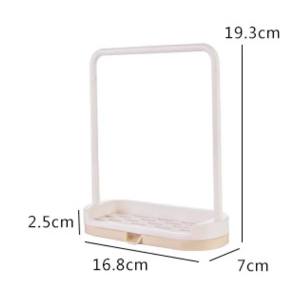 1pcs Multifunctional Soap Holder Drain Tool Free Punch Kitchen Accessories Kitchen Countertop Plastic Assembly Rack