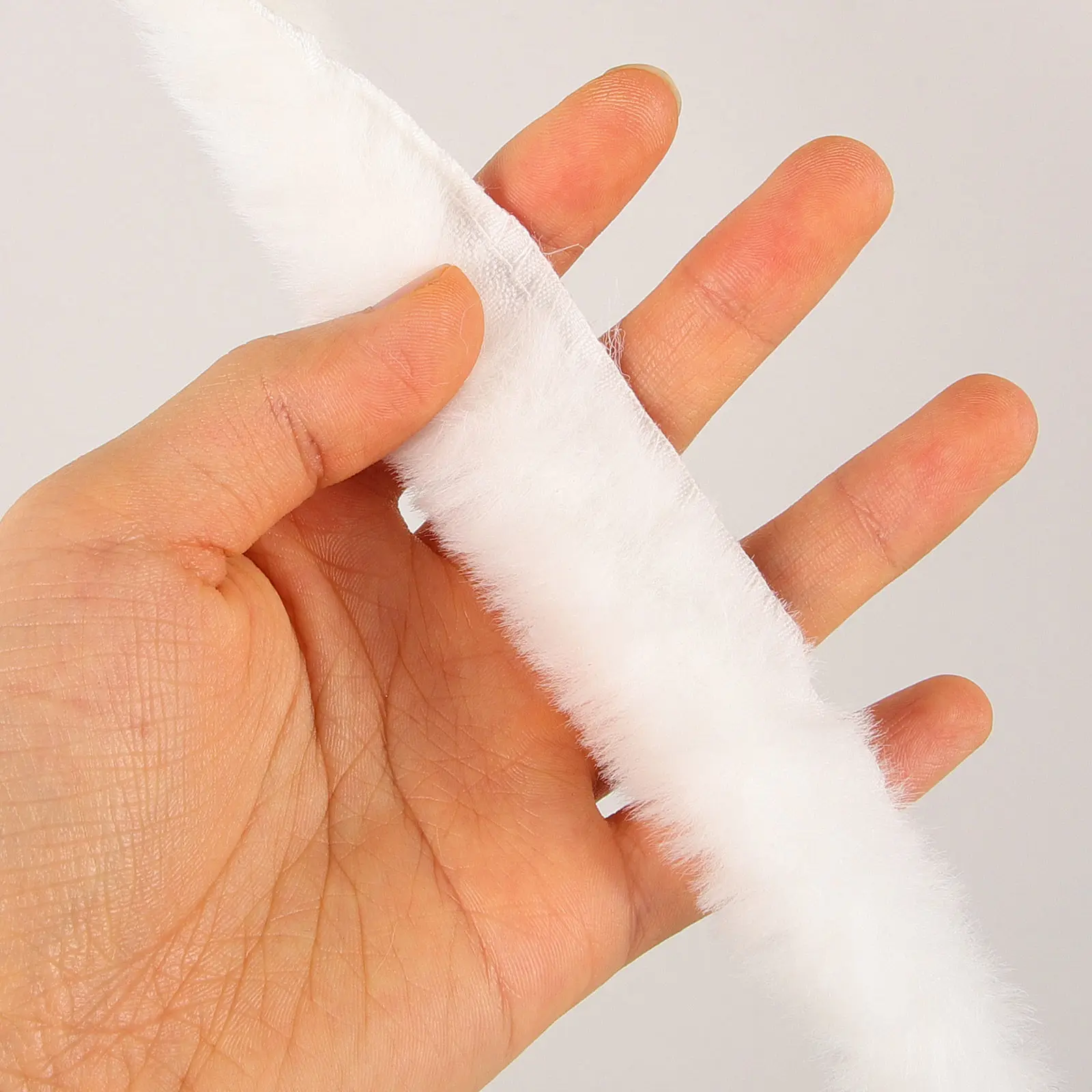 Long-Lasting Artificial Wool Decorative Ribbon Strip DIY Wedding Birthday Engagement Costume Trim Ribbon for Clothing