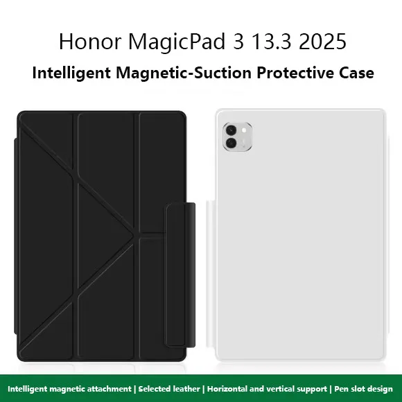 

Магнитный кожаный флип-чехол для Honor MagicPad 3, 13,3 дюйма CGA-W00 2025 GT Pro 12,5 MagicPad 2 GT 11,5 Smart Y-складной чехол