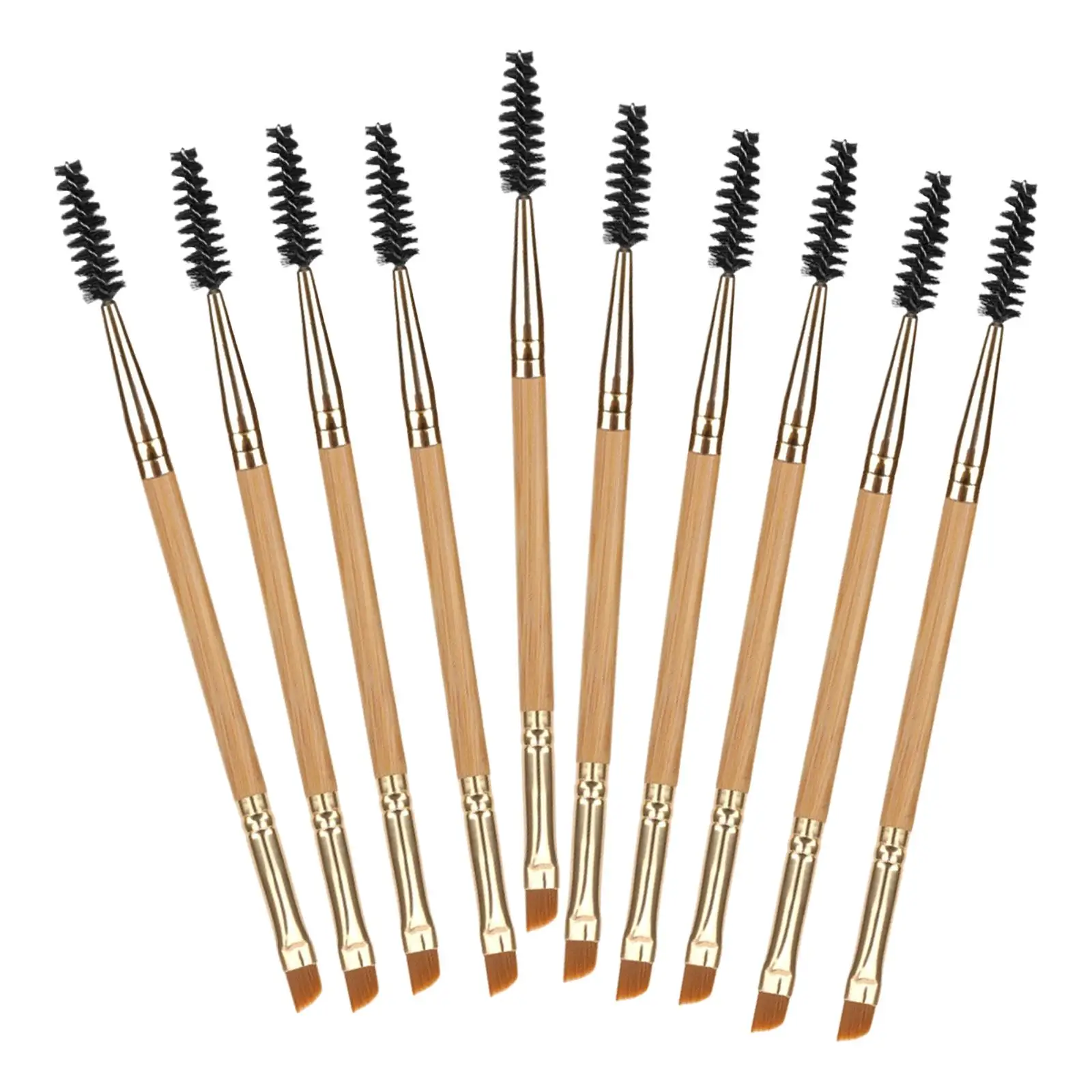 10 Pieces Double Ended Head Eyebrow Brush Set Eyelashes Separator Tool