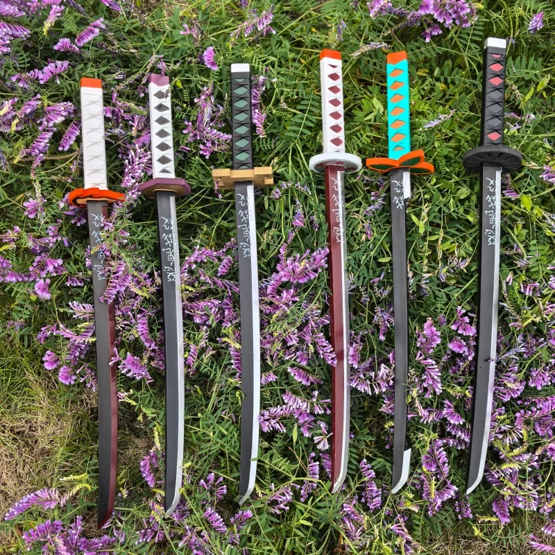 

28.35inch Demon Slayer Katana Sword Anime Cosplay Prop Kimetsu No Yaiba Knife Real Size Japanese Katana Samurai Sabre Toy Gift
