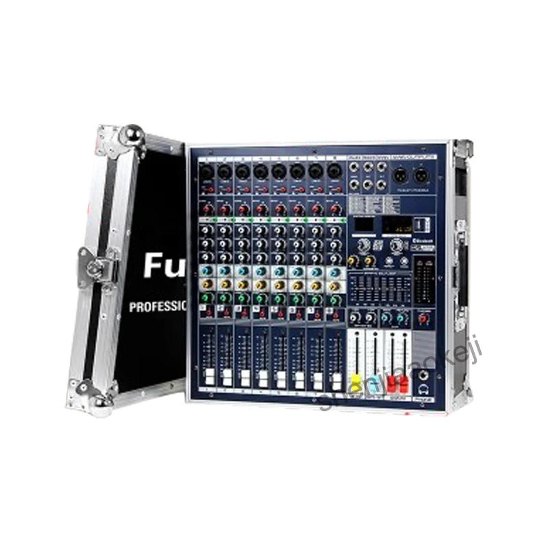 

RDK-8 professional power mixer High-power dual LCD professional mixer with stage cabinet Bluetooth reverb effect 220v 1800w*2