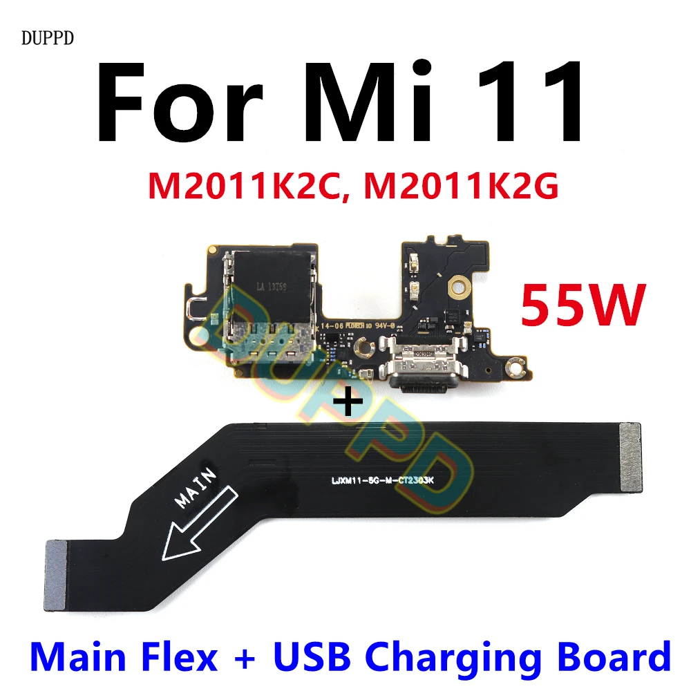 

Для Xiaomi Mi 11, док-разъем, USB-зарядное устройство, порт для зарядки, основная плата, материнская плата, гибкий кабель, замена платы