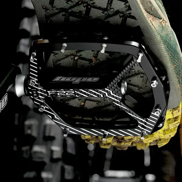 HOPE MTB F22 Pedales de bicicleta Pedales de bicicleta de montaña, pedales planos CNC, reducción de velocidad, pedales de escalada Enduro AM