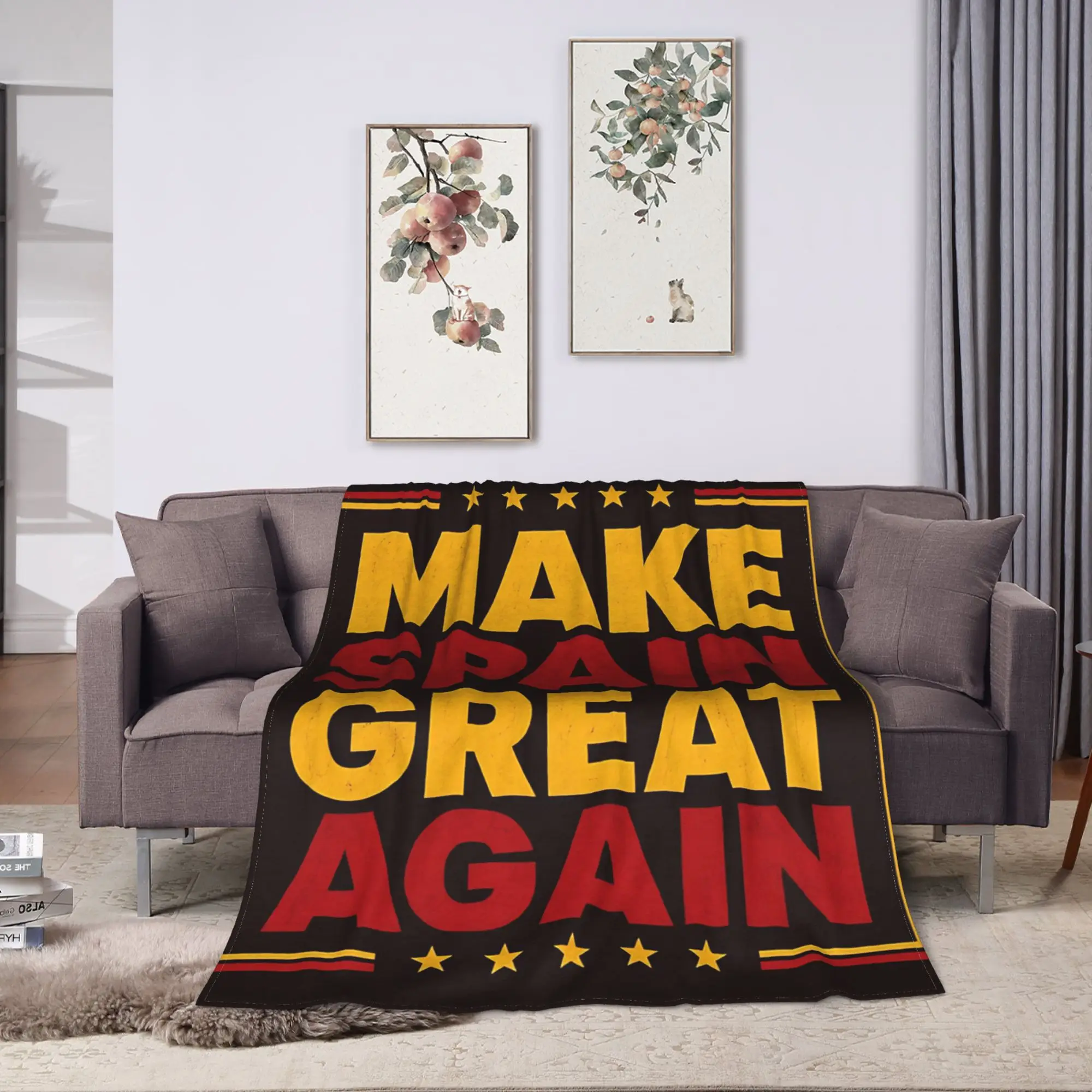 Warm Soft Blanket Travel make spain great again  Throw Blanket  Flannel Bedspread For Outdoor Aesthetic Sofa Bed Cover