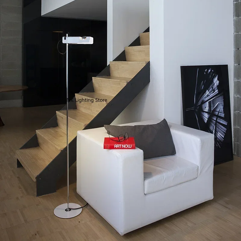 Lámpara de noche italiana blanca moderna para dormitorio, estudio, oficina creativa, Hotel, sala de exposiciones, lámpara de pie negra