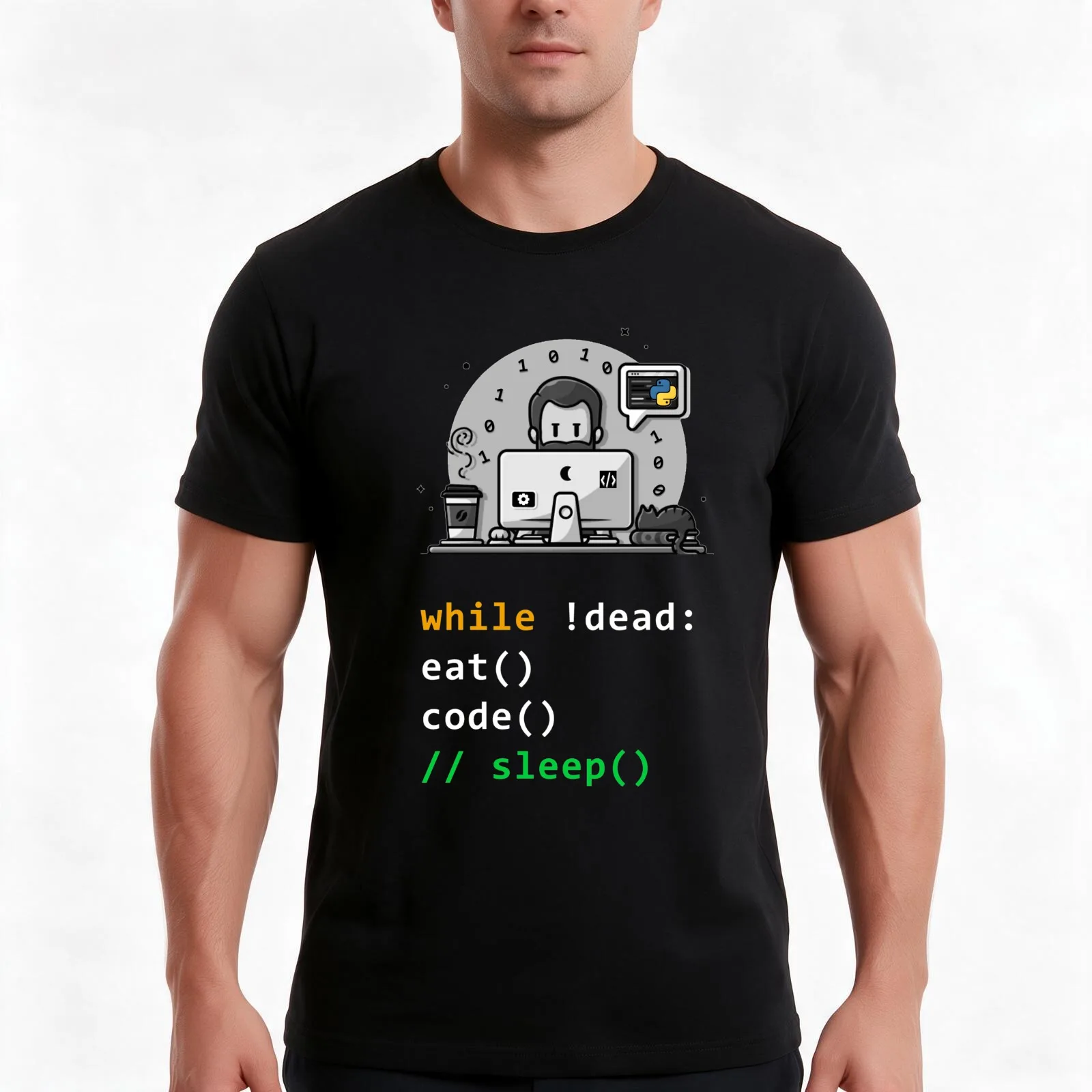 T-shirt « Algorithme du succès pour développeur Python », t-shirt d’été décontracté en coton, haut ample de style streetwear, imprimé graphique vintage.
