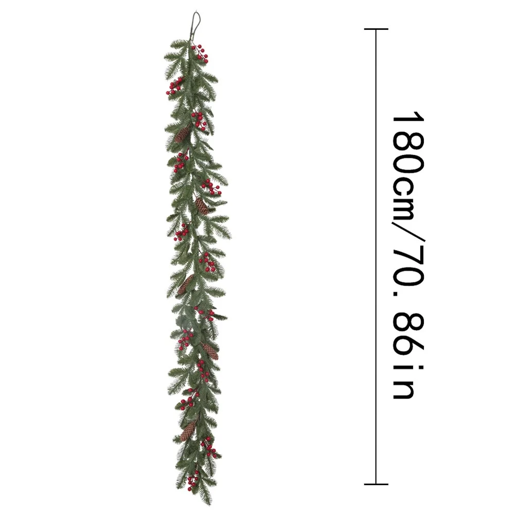 Realistic Red Berries Decoration Red Berry Garland Soft Plastic Material Lifelike Red Berries Realistic Pinecones