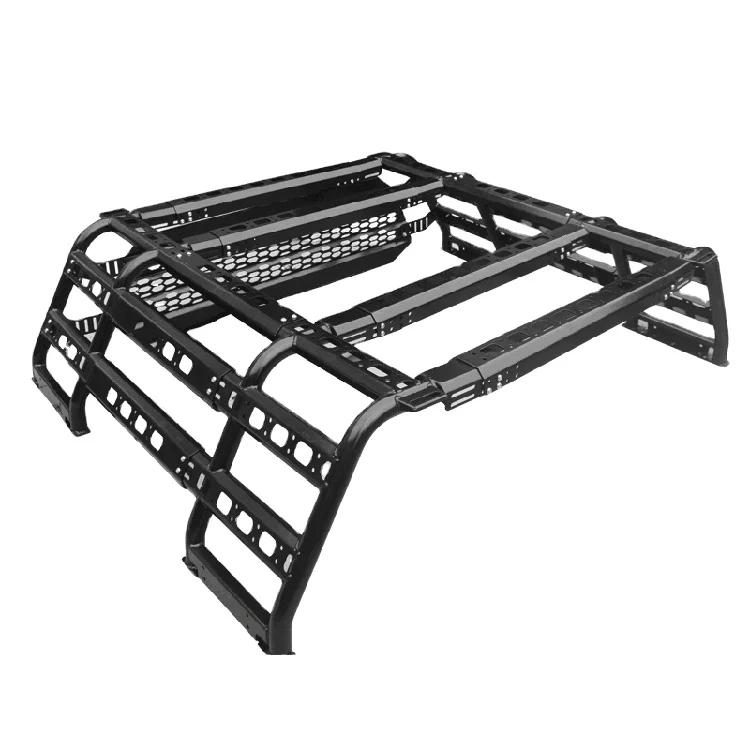 

Universal 4x4 Pickup Truck Adjustable Roll Bar Tub Rack Bed Ladder Roof Ute Cage