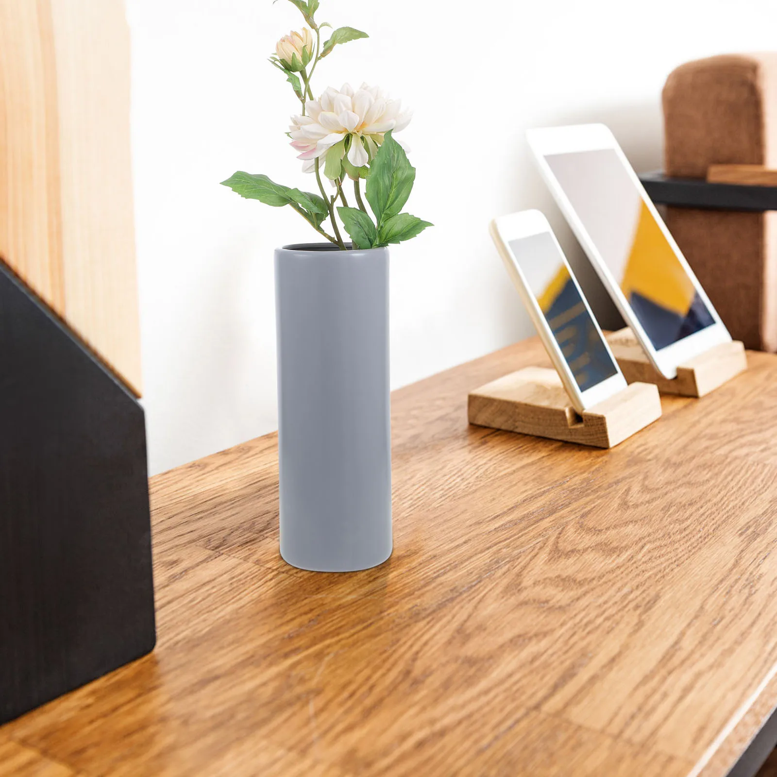 

1Pcs Black Ceramic Square Vase Hydroponic Water Planter Decorative Flower Container Home Ornament Ceramic Vase Ornament