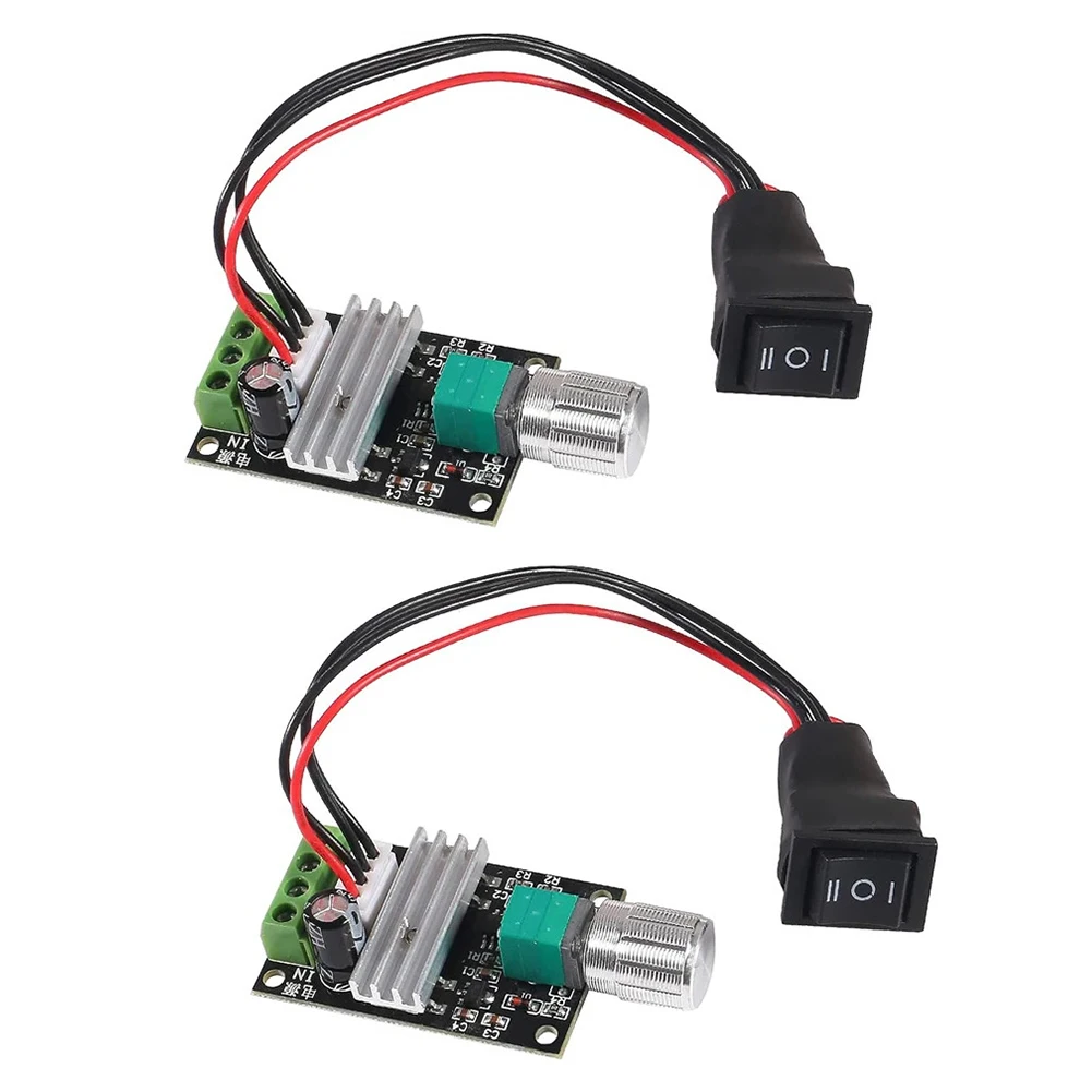 2pcs DC Motor Speed Controller For PWM Speed Adjustable Driver Reverse For CNC Machine Accessories Easy Installation