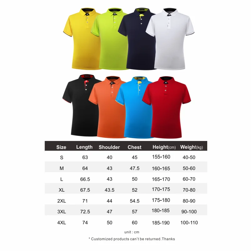 2021 Summer Casual Men\'s and Women\'s Short Sleeve Polo Shirt Custom Logo Embroidery Print Personalized Design Top 9 Colors