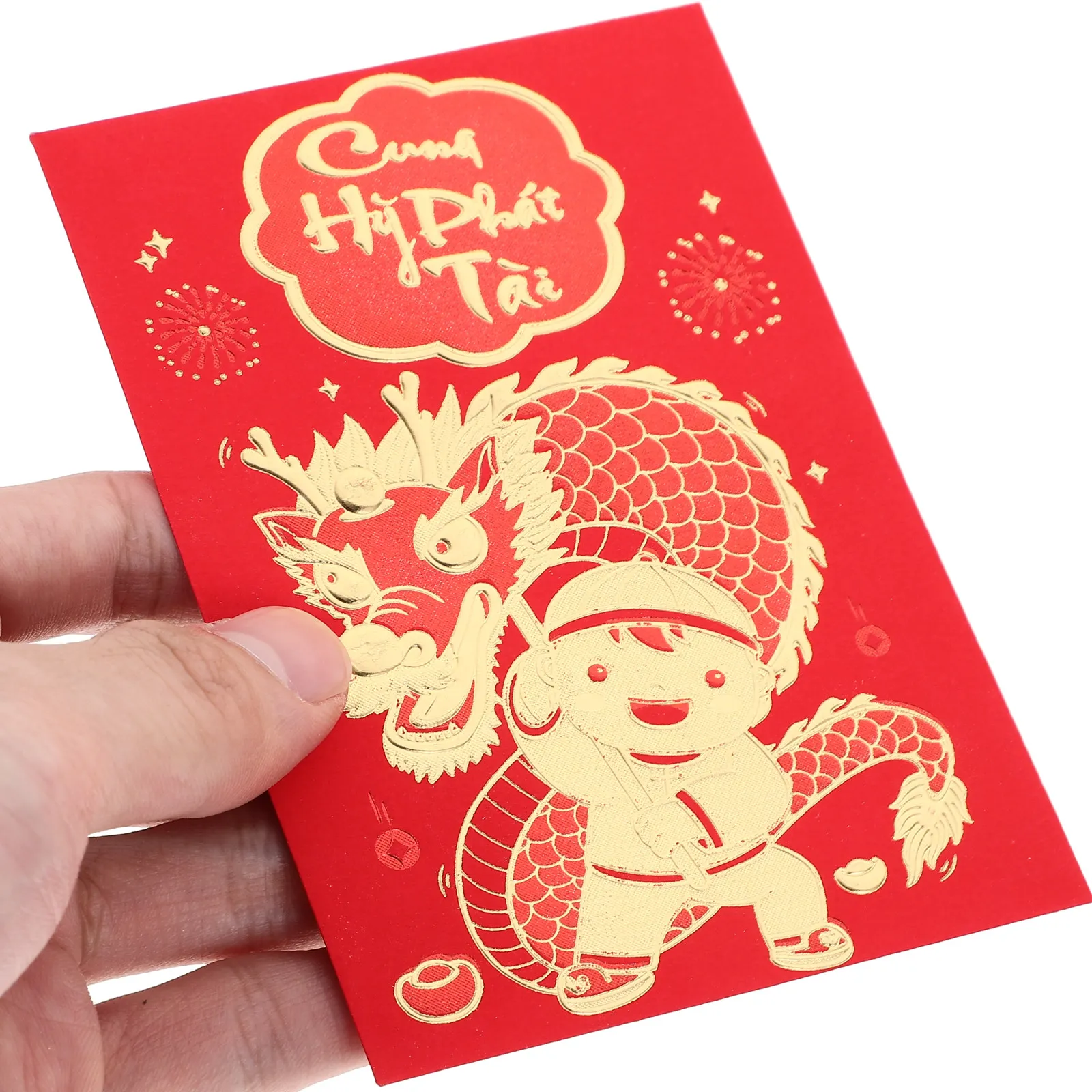

12Pcs Red Lucky Money Envelopes Chinese Style 2024 Year of Dragon Paper Cash Packets Spring Festival Celebration
